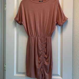 Express Cinched Front T-shirt Dress